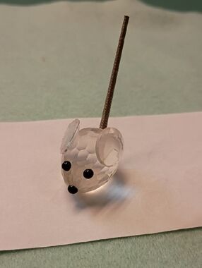 Swarvoski Crystal Mouse Figurine - Clear Glass Home Art